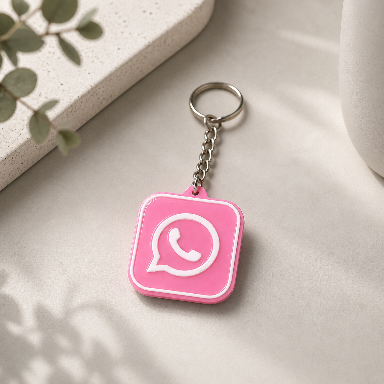 Llavero Inteligente WA Rosa