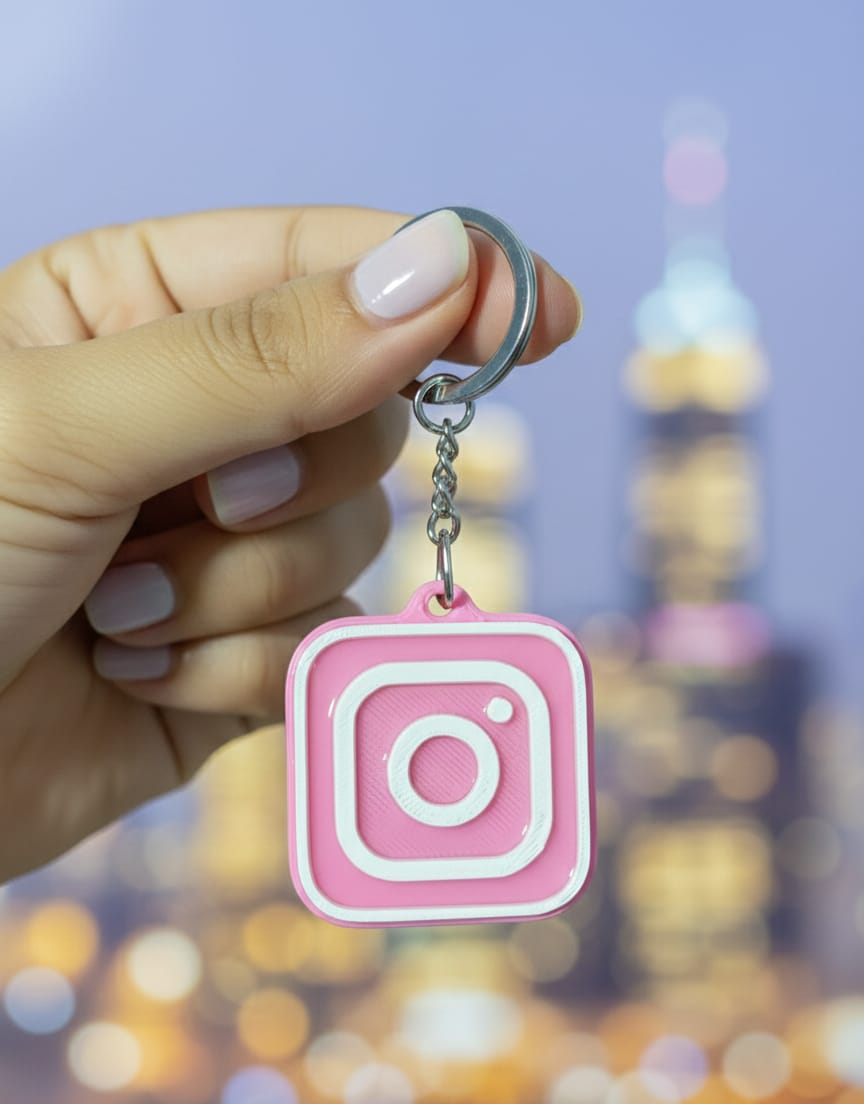 Llavero Inteligente IG Rosa